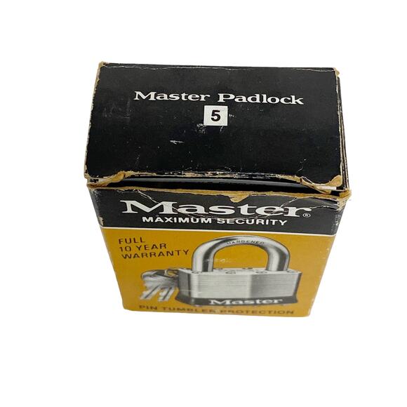 Vintage Master Lock #5 Pin Tumbler Protection Padlock - Picture 10 of 11